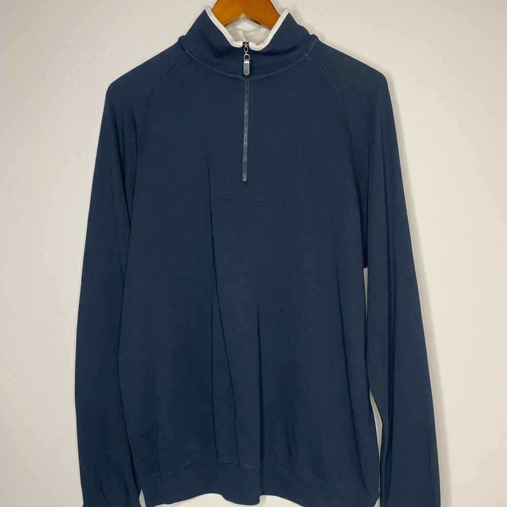 Bobby Jones Mens Black/Cream Long-sleeve Sweater